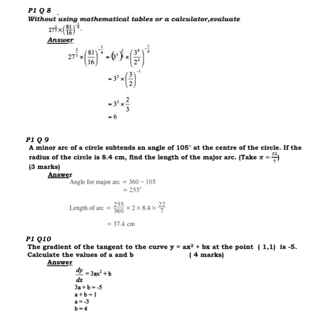 Form 4 mathematics textbook answer