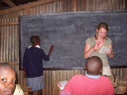 Volunteer Teaching in Kenya - Tara in Kawangware School